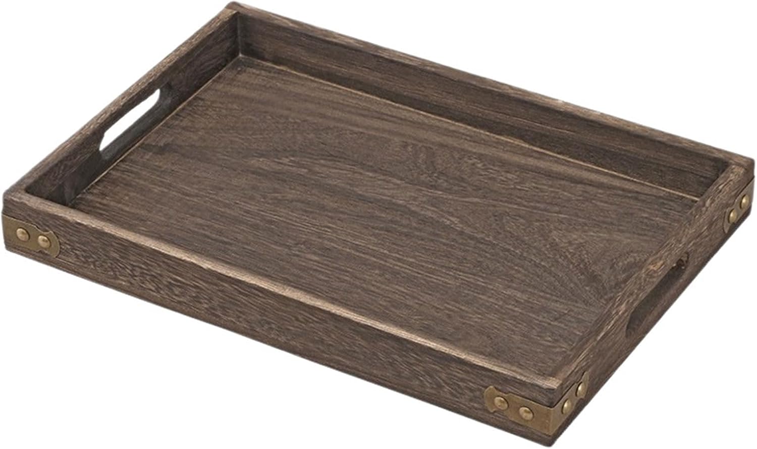 Wood Serving Tray with Handles, Premium Decorative Wooden Tray
