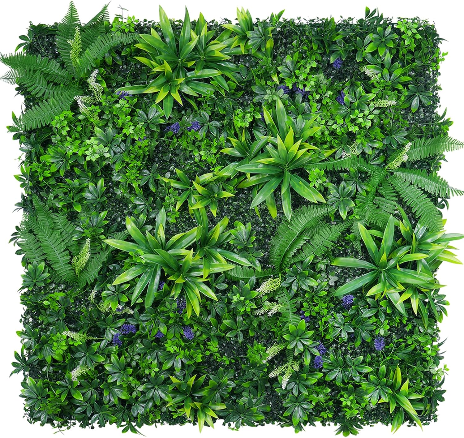 Yangrass Faux Grass Wall Panels with Money Tree Leaves, 6pcs 20