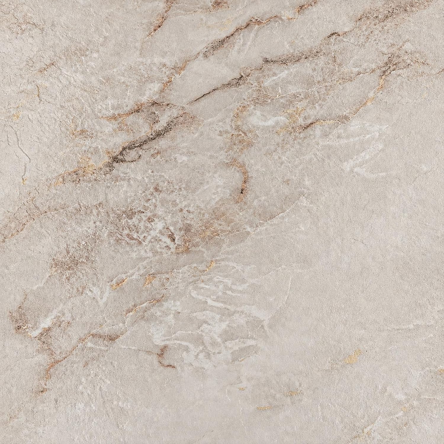 Marble Grain 12x12 Peel and Stick Floor Tile, Creamstone Marble, 10 PCS