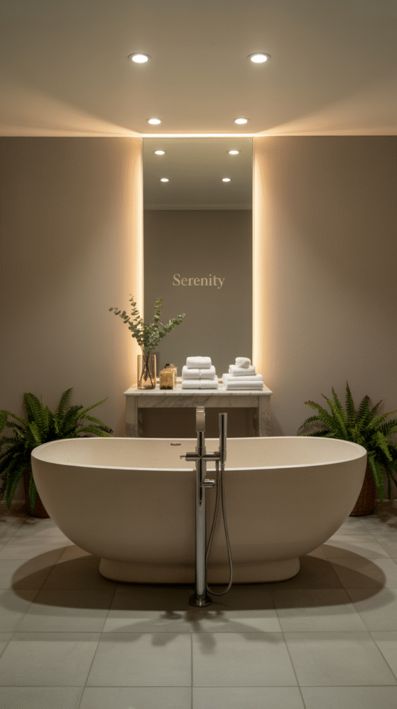 Bathroom lighting creating a functional and mood-appropriate space