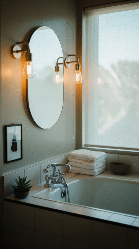 Wall sconces adding both function and style to a bathroom