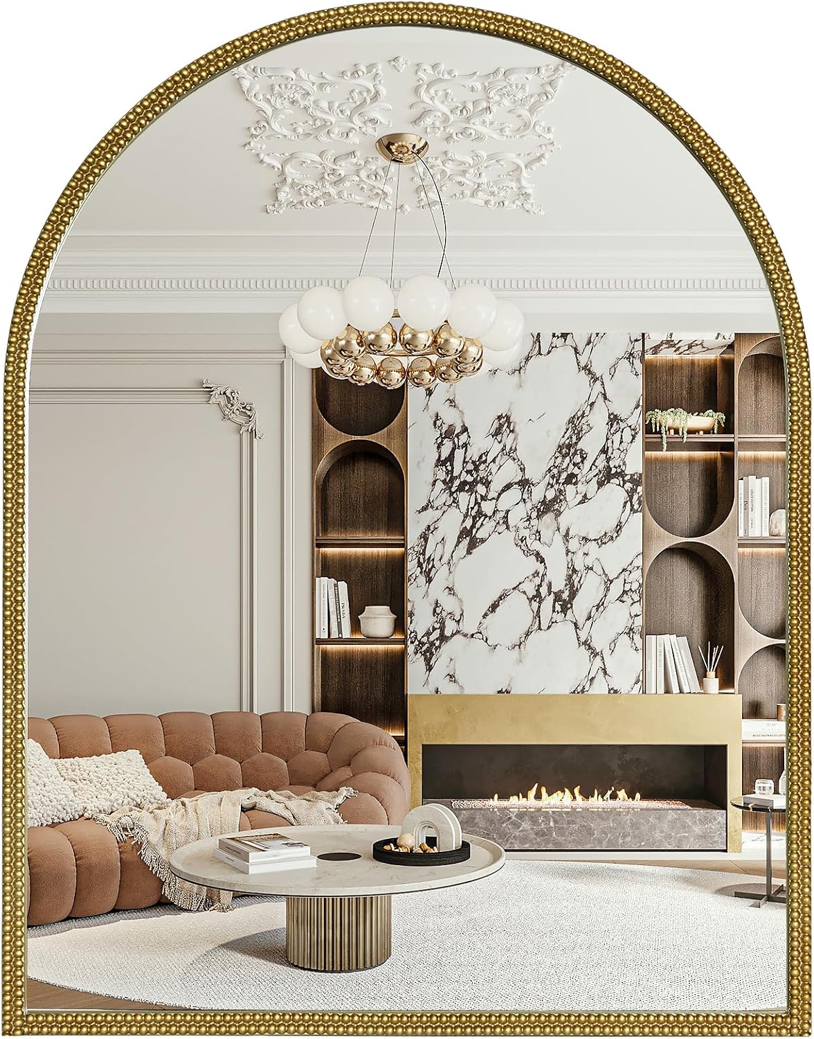 WallBeyond Gold Vintage Mirror for Vanity 28x36 Inch