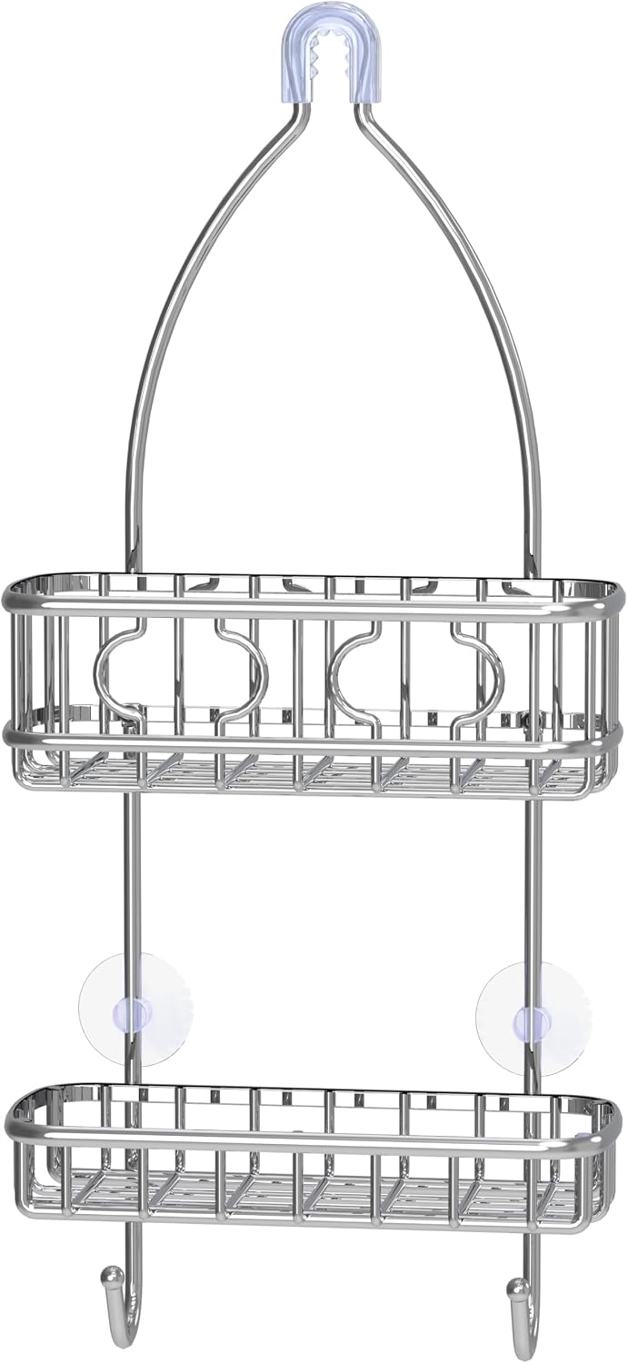 Simple Houseware Hanging Shower Head Caddy Organizer, 24 x 10, Chrome