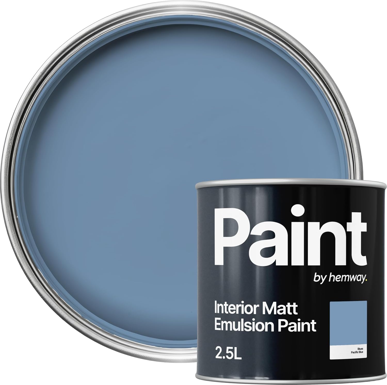 Hemway Interior Wall Paint 2.5L / 2.6 quart Pacific Blue Paint