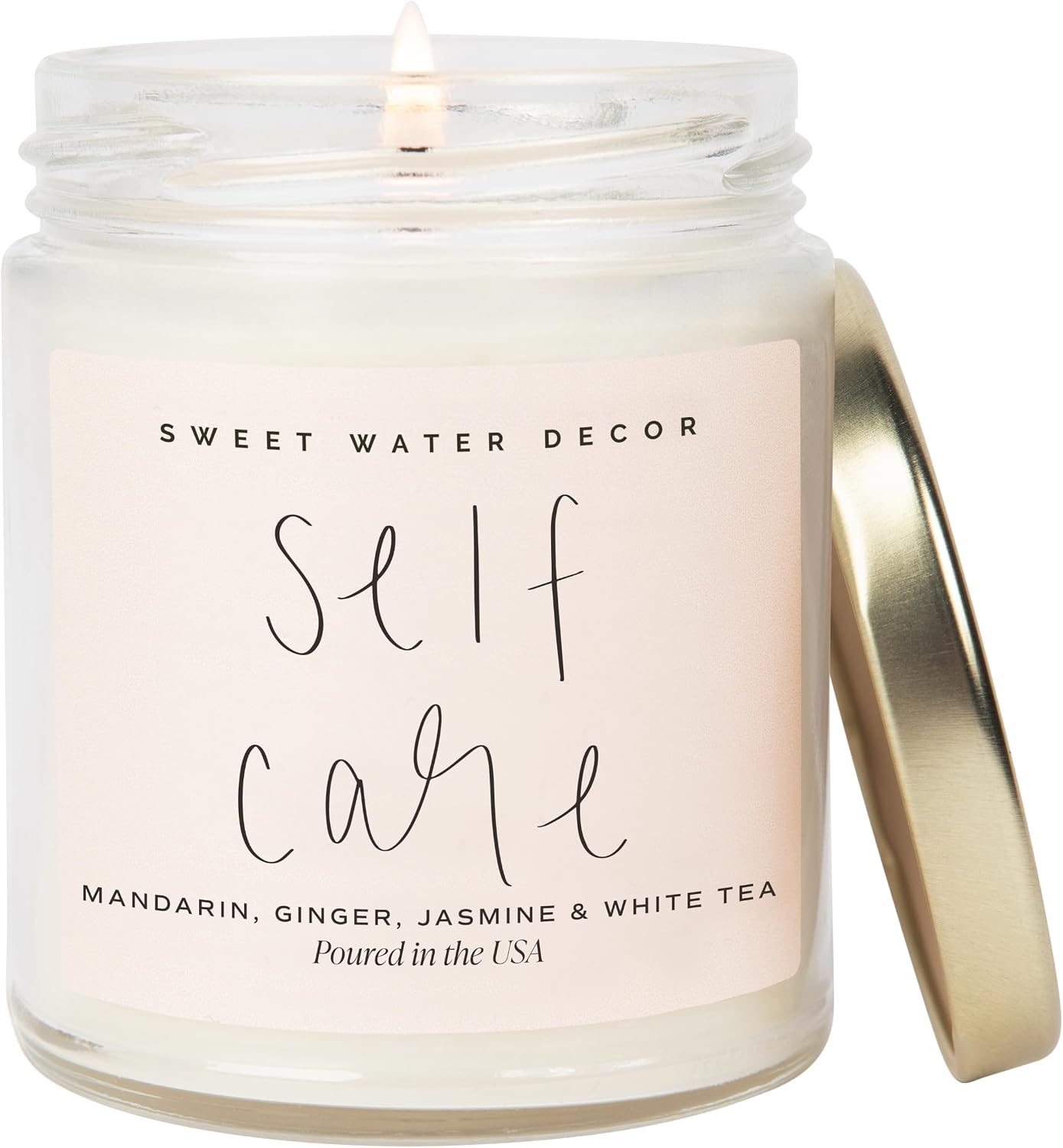 Sweet Water Decor Self Care Soy Candle, Patchouli Eucalyptus & Lavender, 9oz