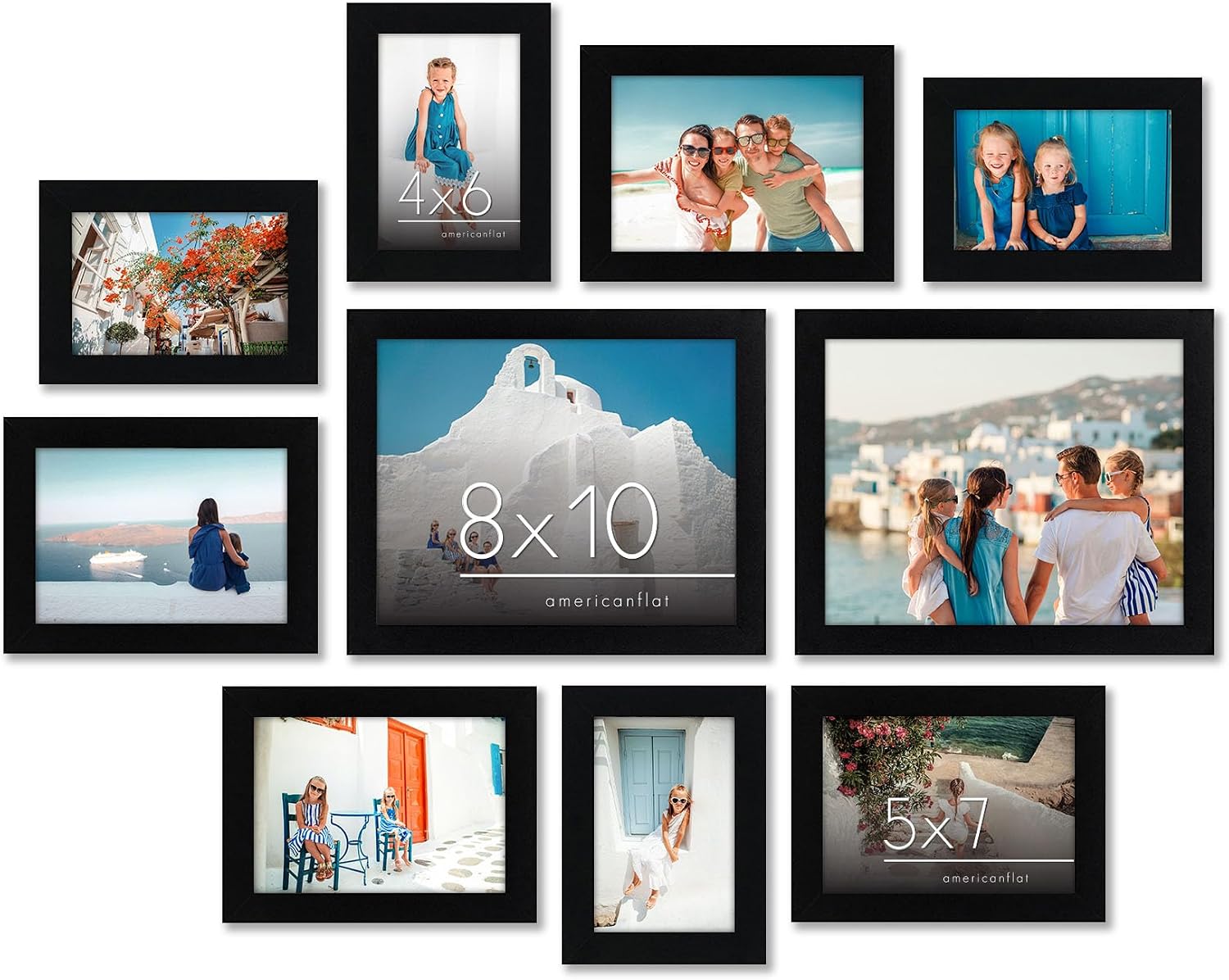 Americanflat Gallery Wall Frame Set of 10, Black