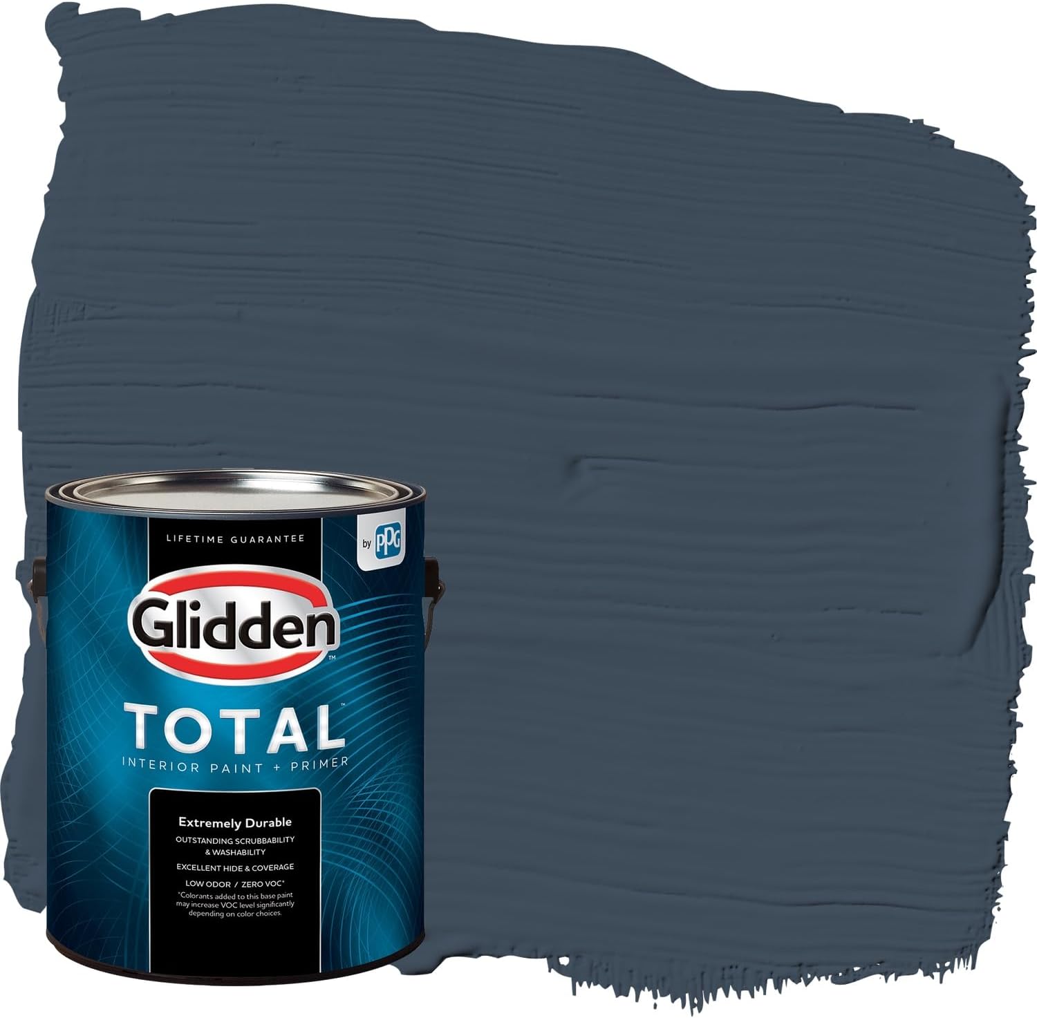 Glidden Total 1 gal. Cavalry/Navy Blue Flat Interior Paint with Primer