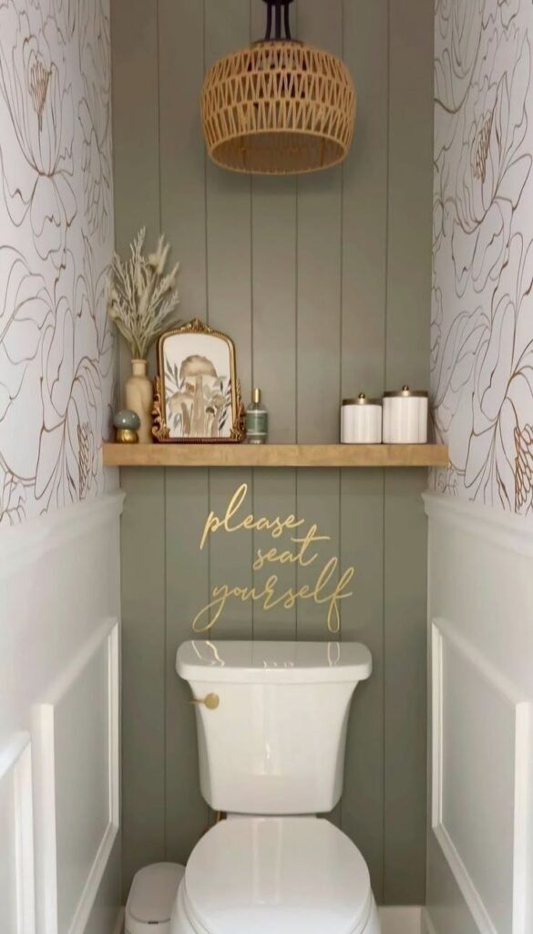 Bold accent wall paint color transforming a bathroom's mood