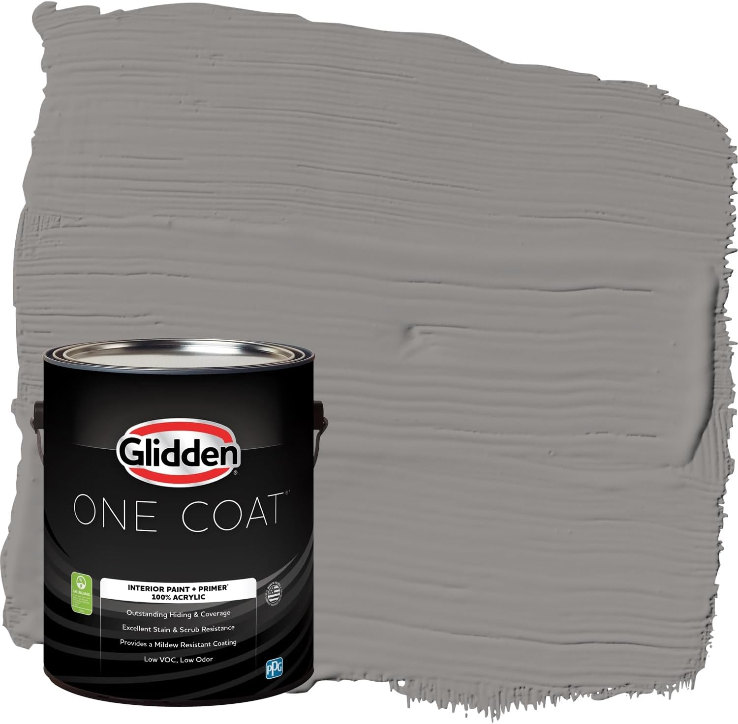 Glidden Interior Paint + Primer: Gray/Antique Silver, One Coat, Eggshell, 1-Gallon