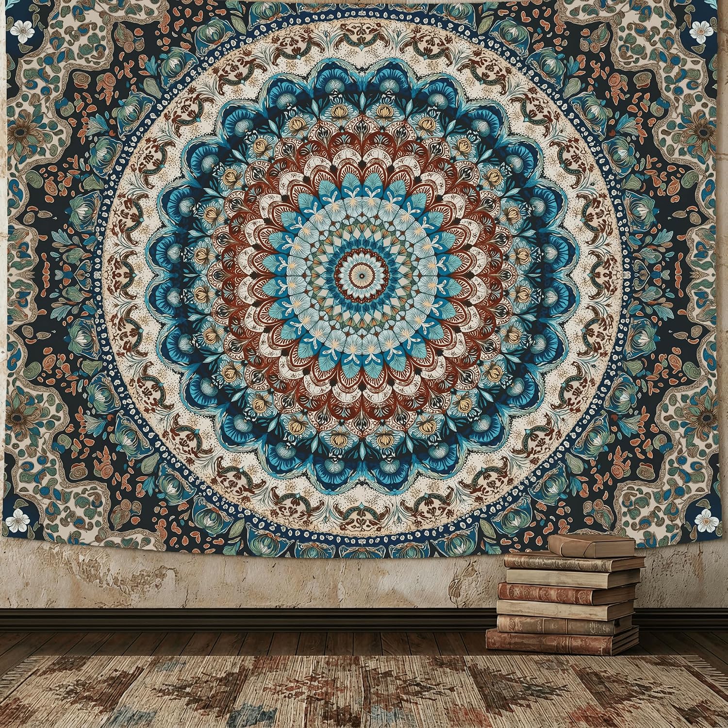 Motanber Boho Mandala Tapestry Wall Hanging Bohemian Medallion Tapestry Aesthetic Vintage