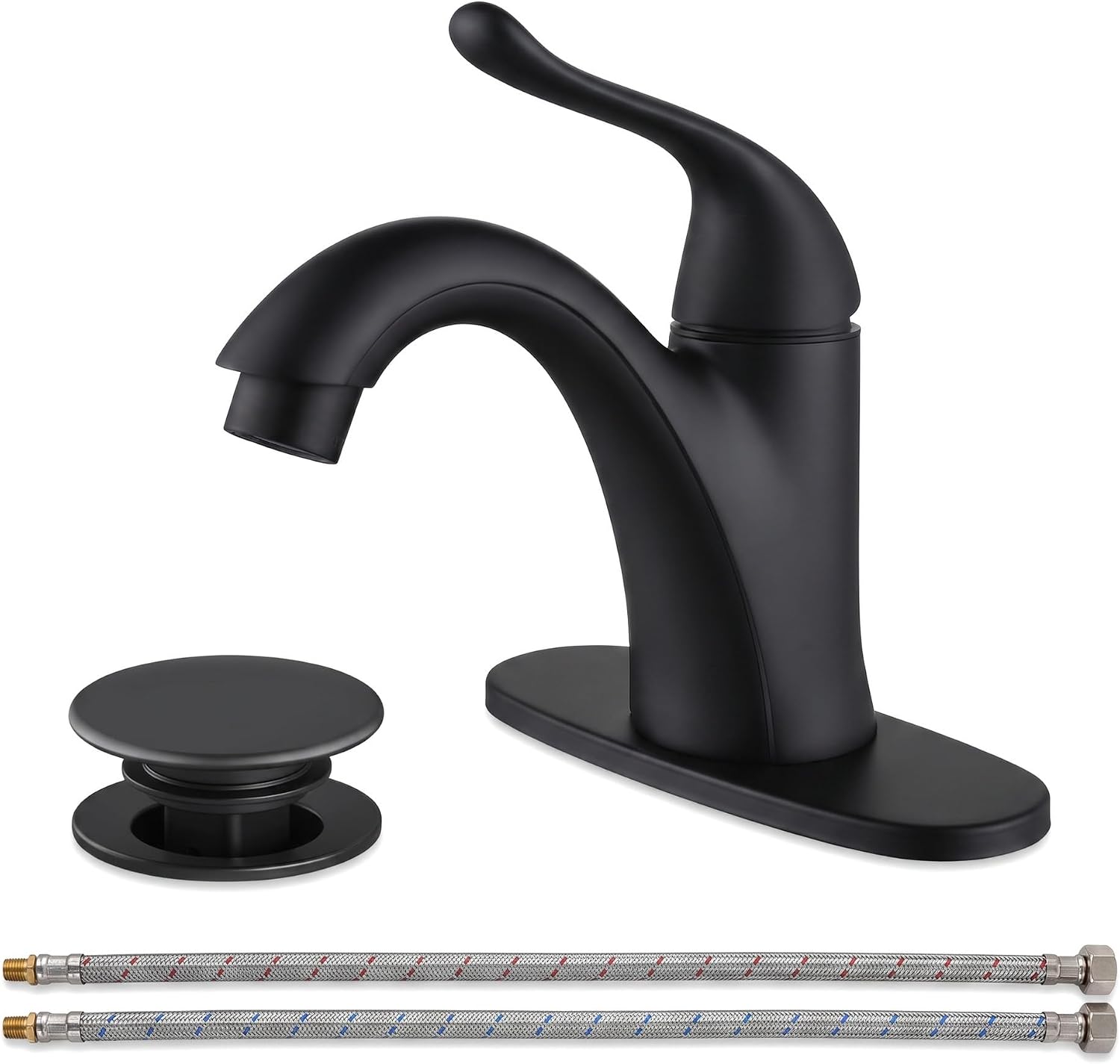 Black Bathroom Faucet, Single Hole Bathroom Sink Faucet