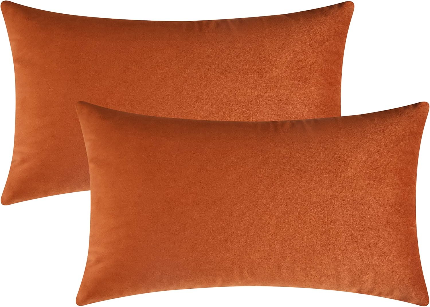Mixhug Velvet Lumbar Throw Pillow Covers, Set of 2