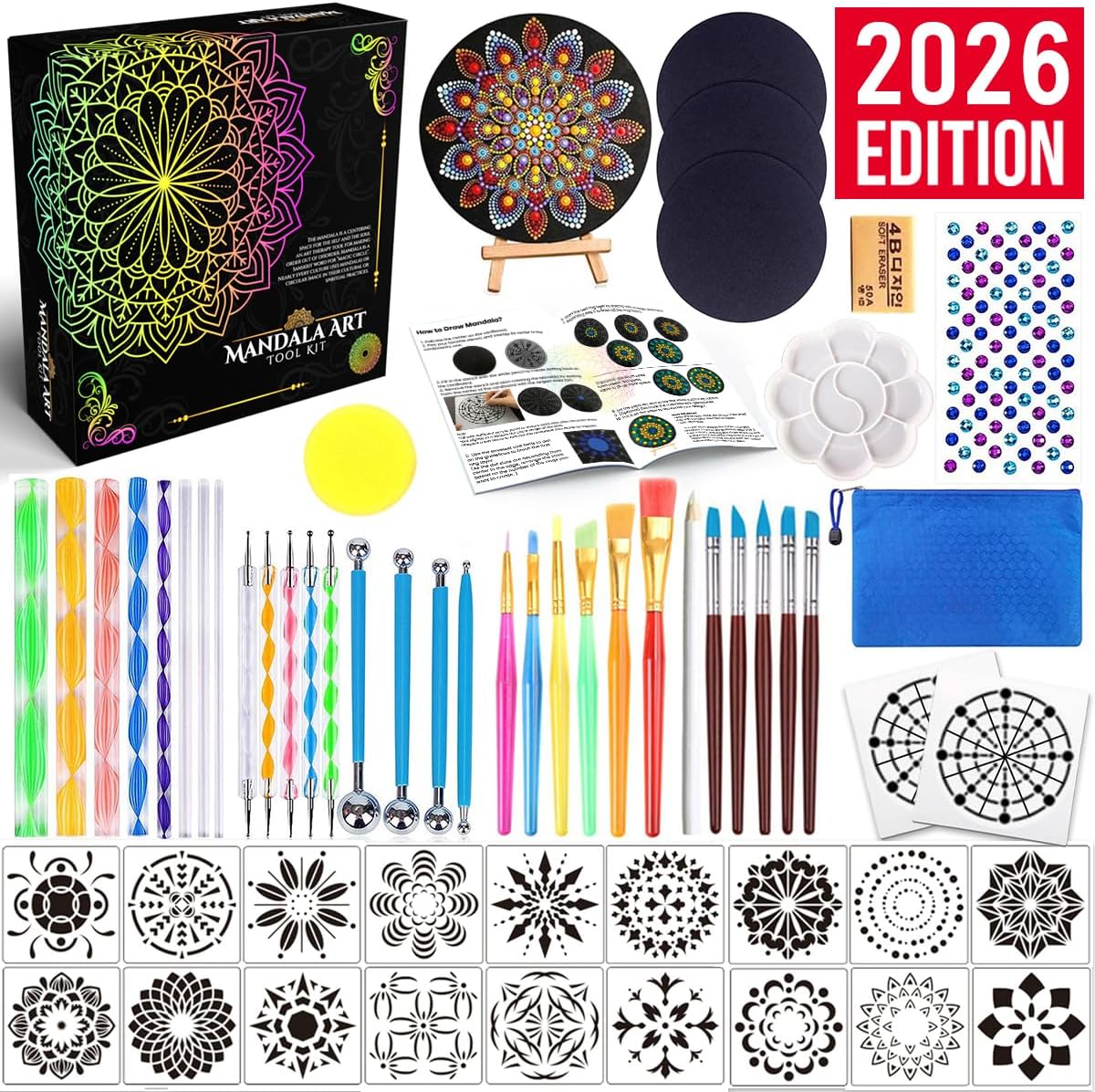 Insnug Mandala Dotting Tools Painting Kit with Stencils