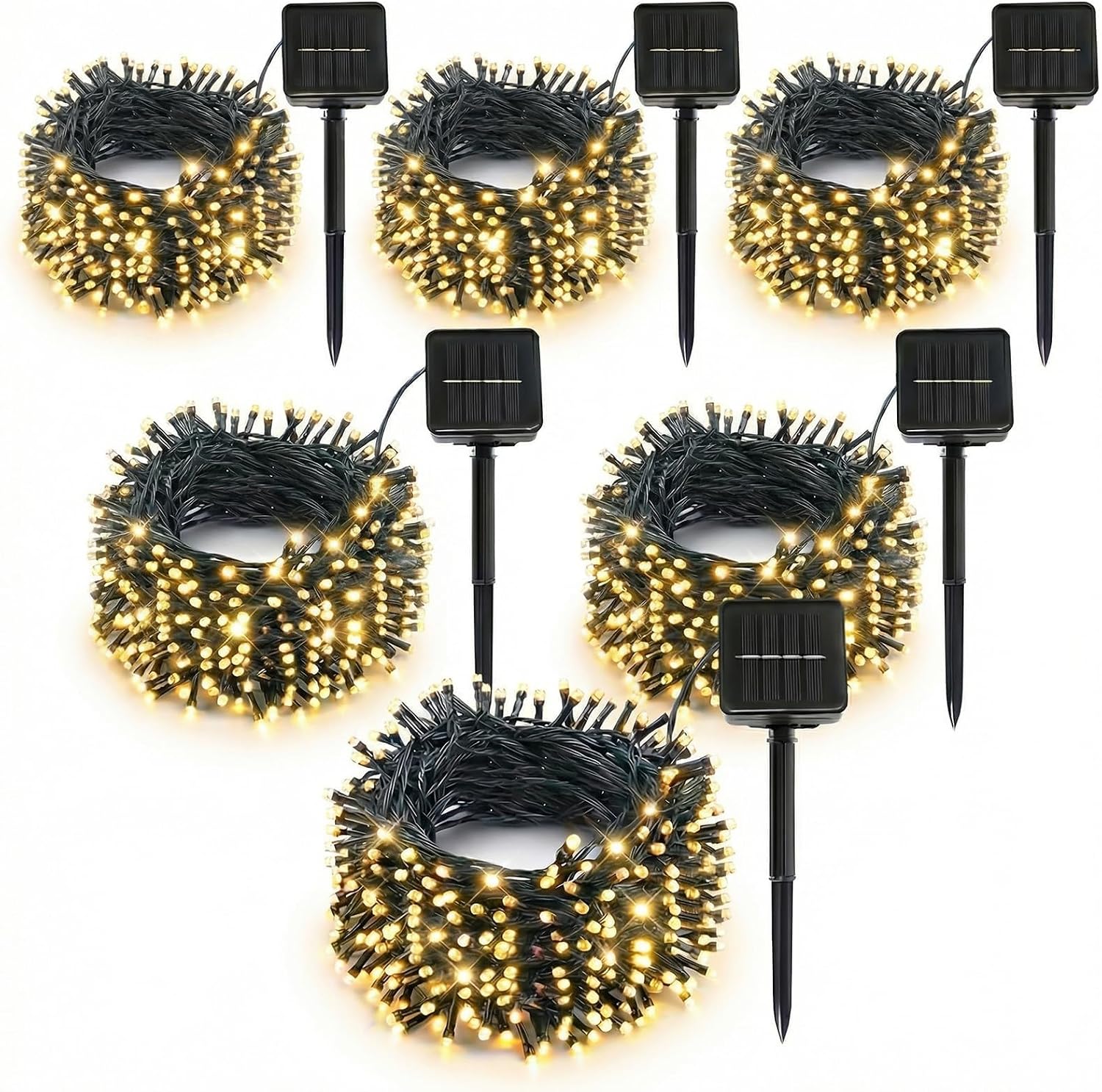 SyouHome Solar String Lights, 6 Pack, 600 LED