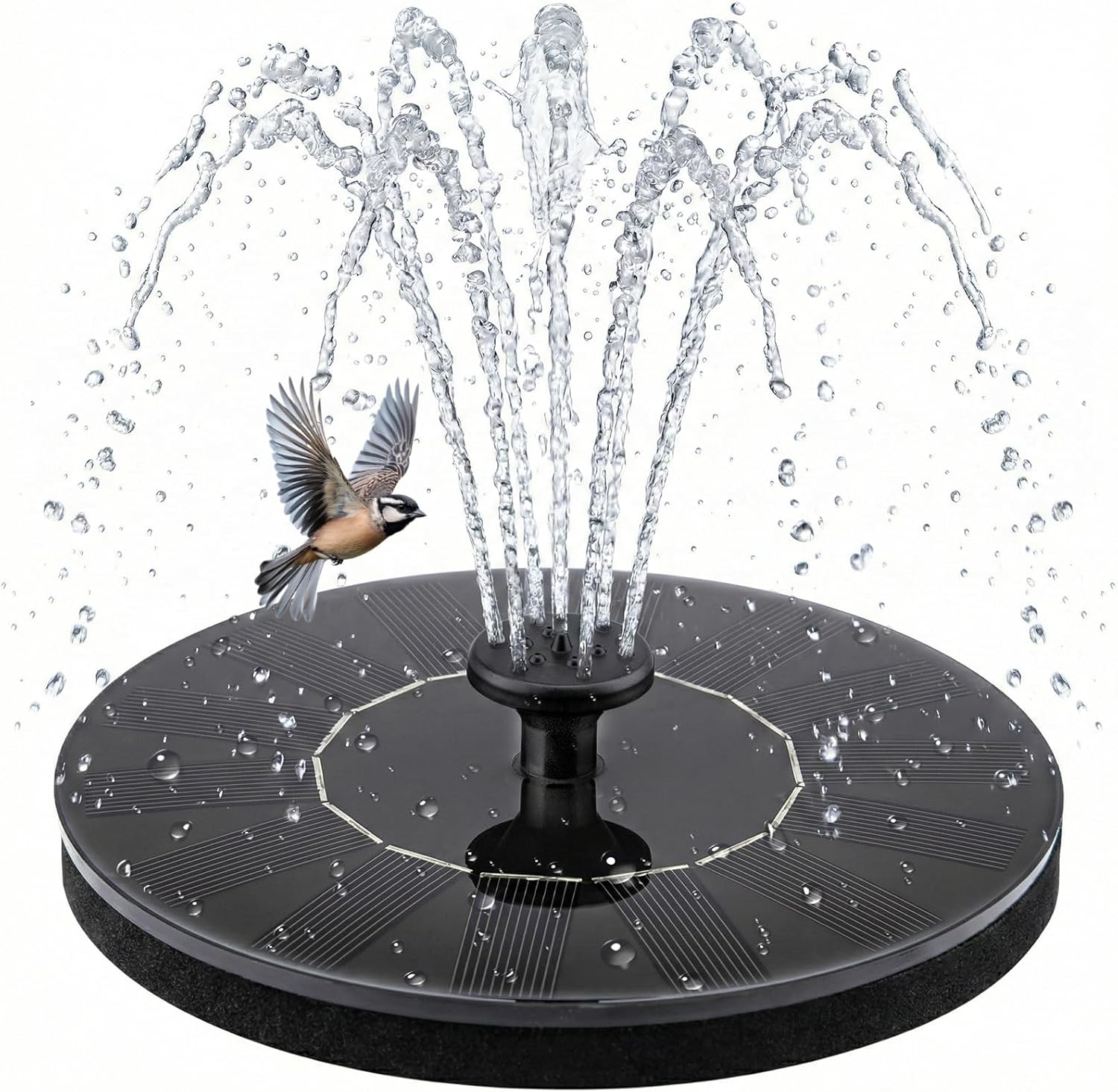 Solar Fountain, Floating Solar Water Pump for Bird Bath