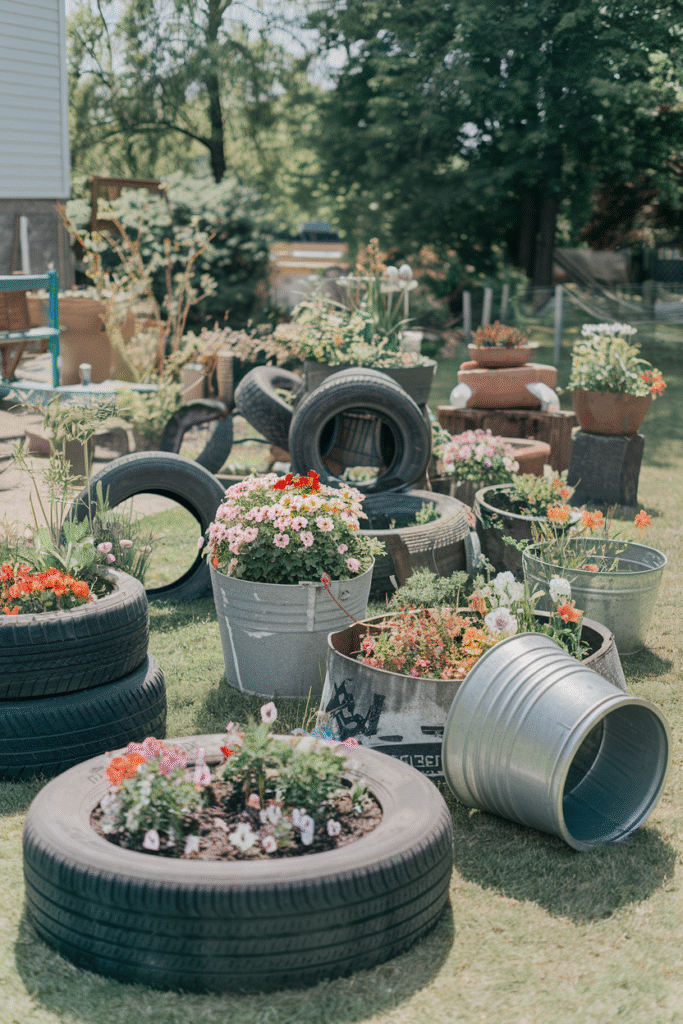 DIY planters made from everyday household items