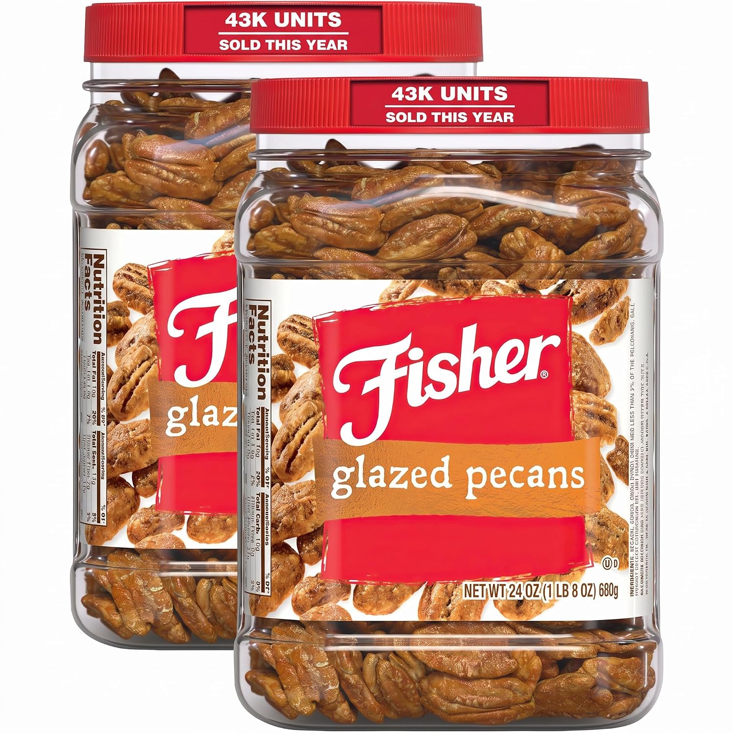 Fisher Glazed Candied Pecans, 24 oz