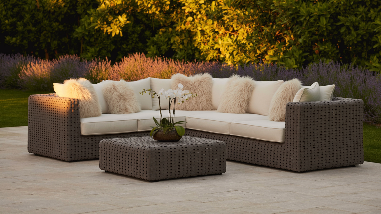 Stylish patio furniture perfectly suited for an outdoor space