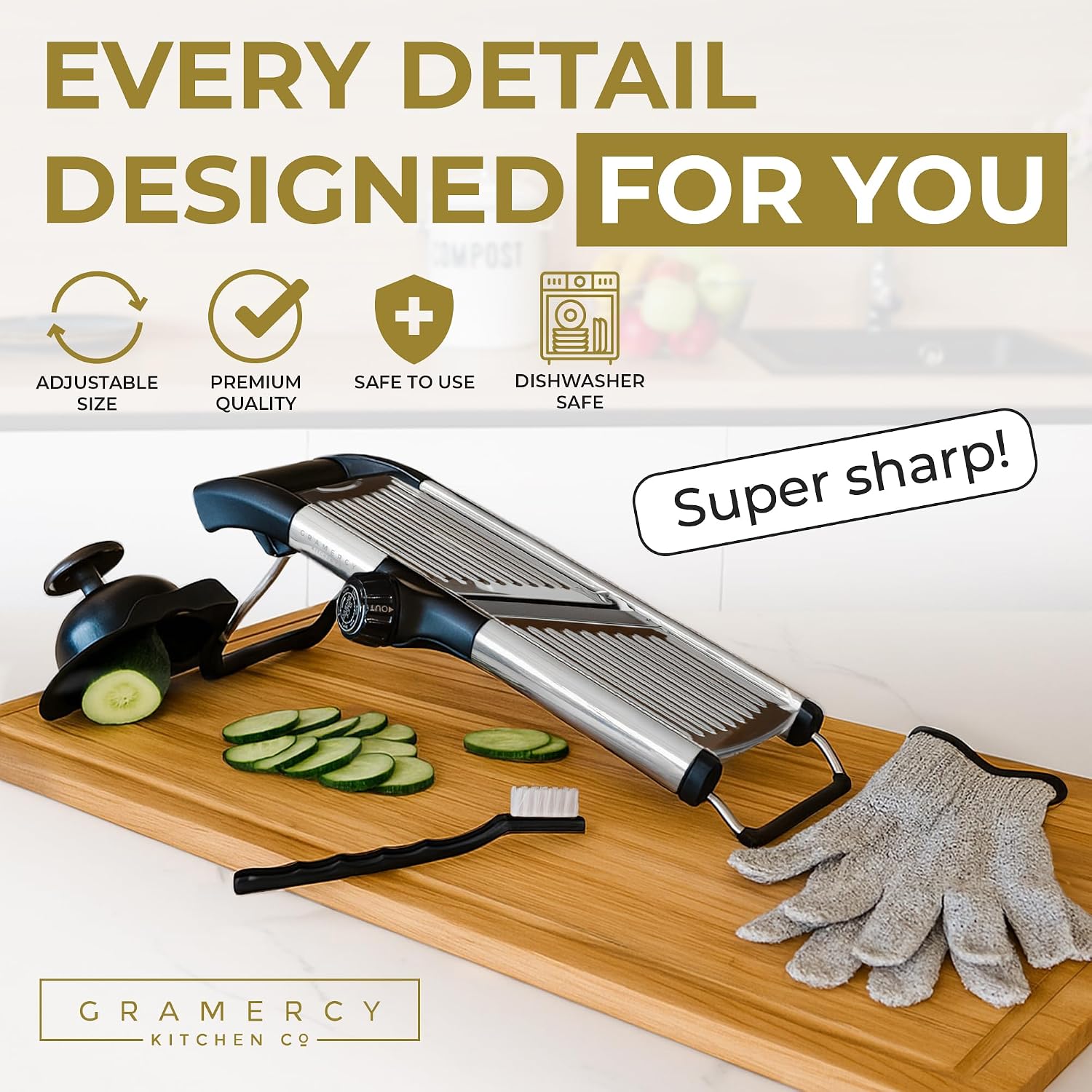 Gramercy Mandoline Slicer with 12 Slice Settings