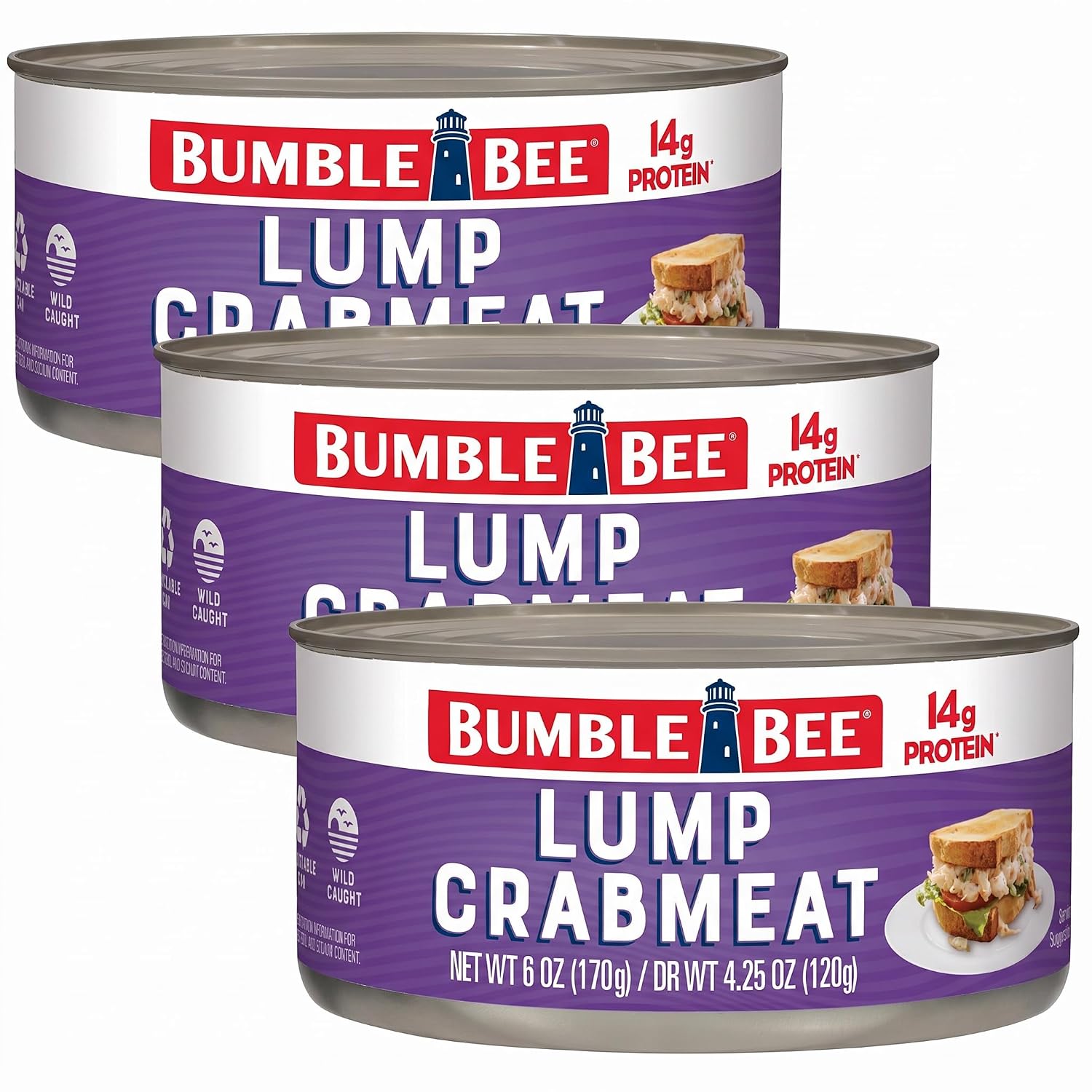 Bumble Bee Lump Crab Meat, 6 oz, Pack of 3