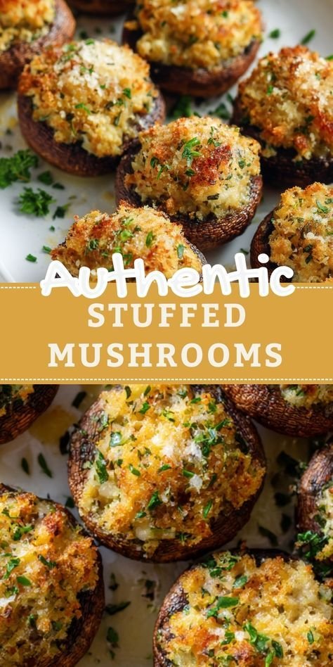 Garlic Parmesan stuffed mushrooms fresh from the oven