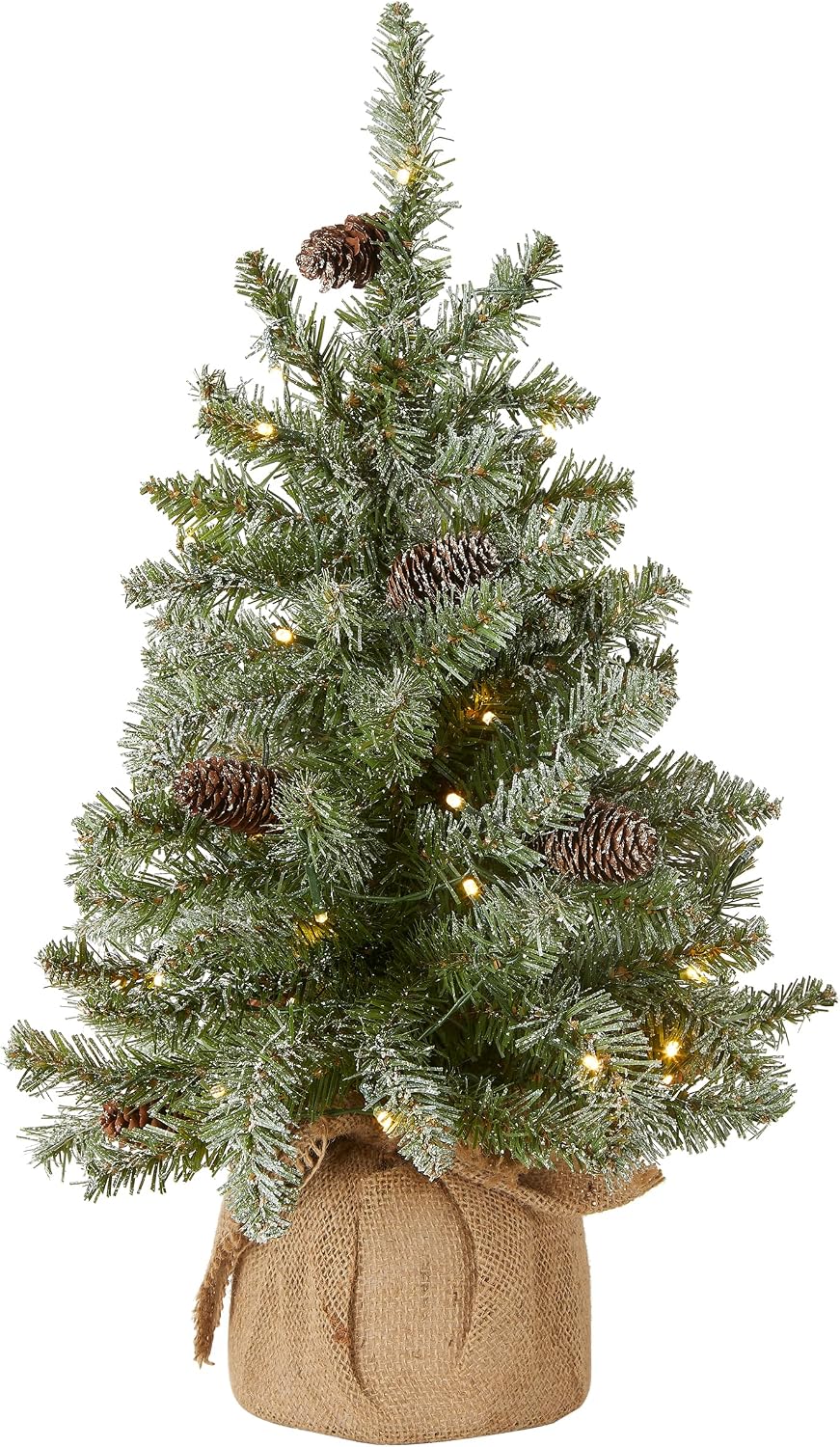 National Tree Company 2 ft Pre-Lit Flocked Mini Christmas Tree