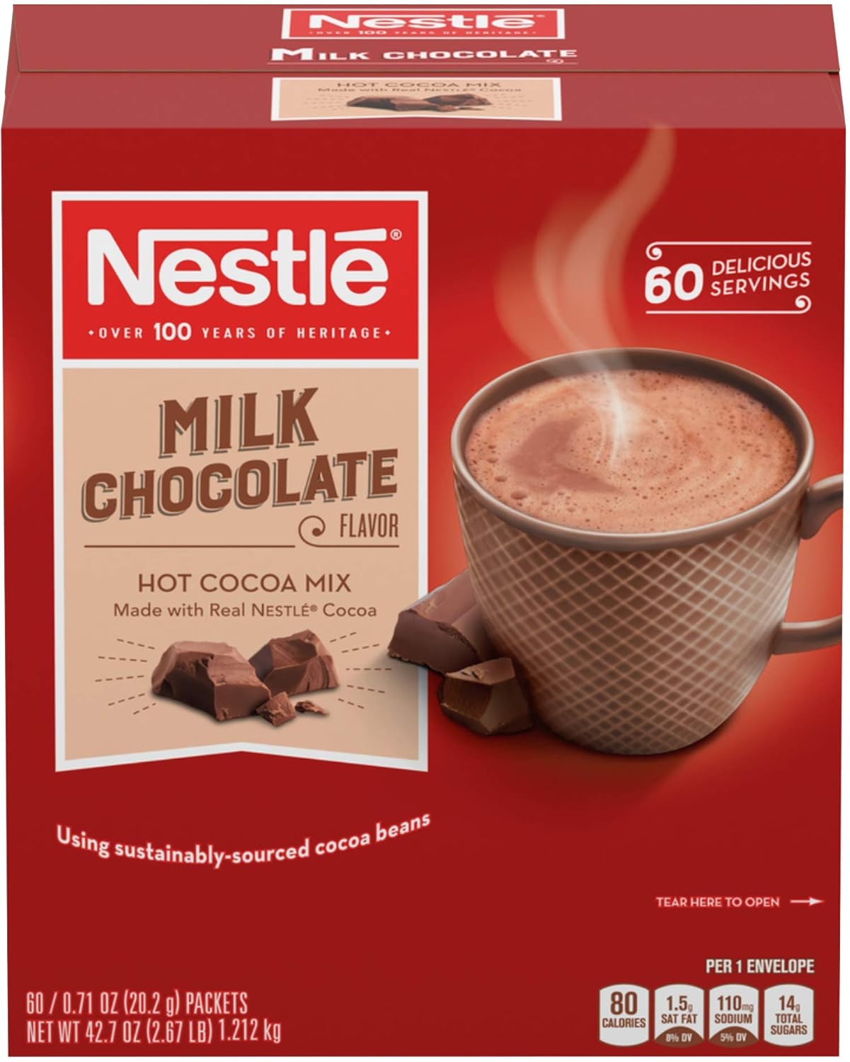 Nestle Milk Chocolate Hot Cocoa Mix Packets