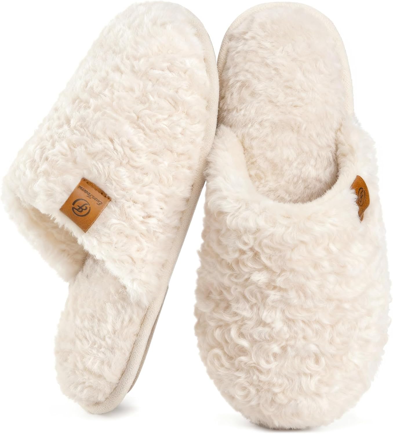 EverFoams Women's Fuzzy Memory Foam Slippers