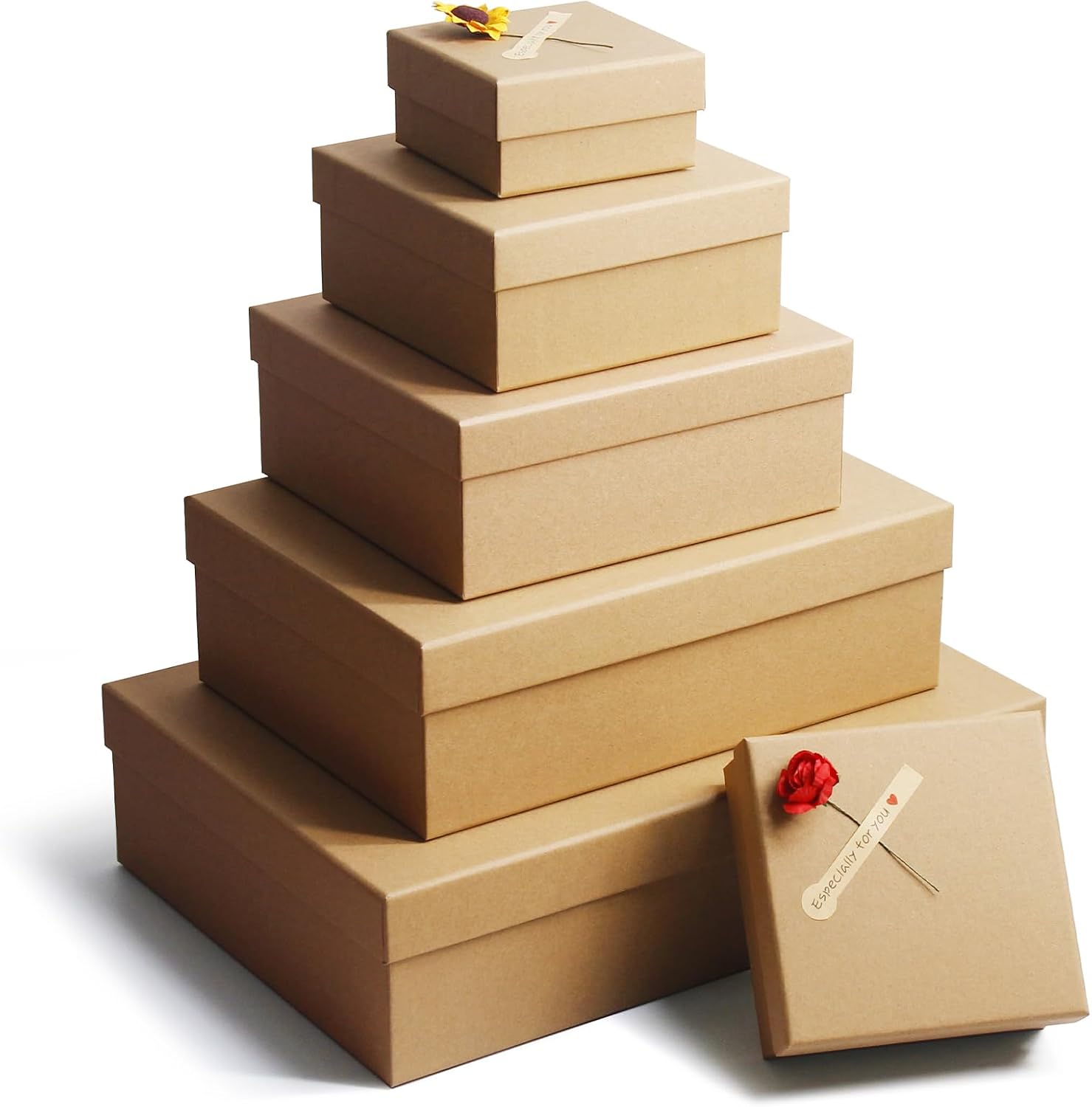 Giftilious Gift Boxes with Lids, Set of 6