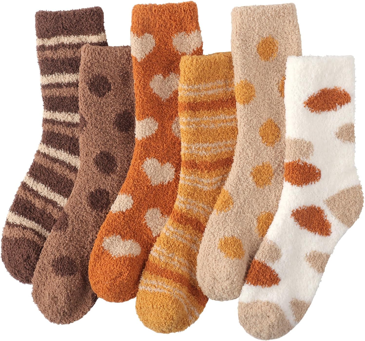 Toes Home Fuzzy Socks for Women, 6 Pairs