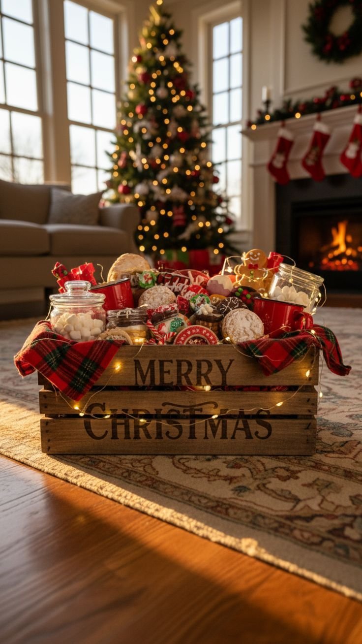 Christmas gift basket with a personal, thoughtful presentation