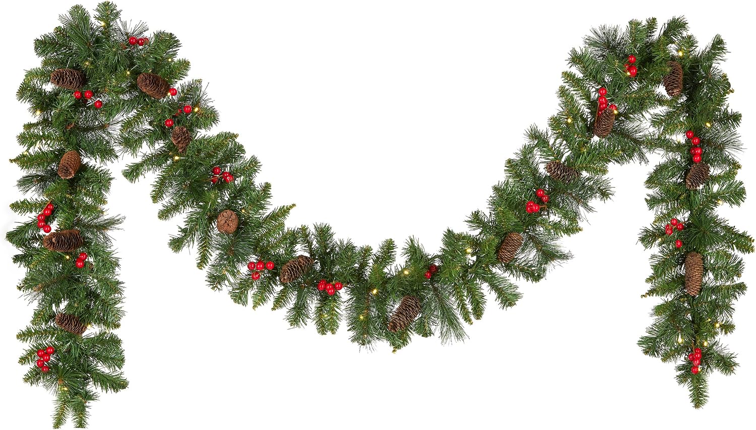 National Tree Company 9 Ft Pre-Lit Crestwood Spruce Christmas Garland