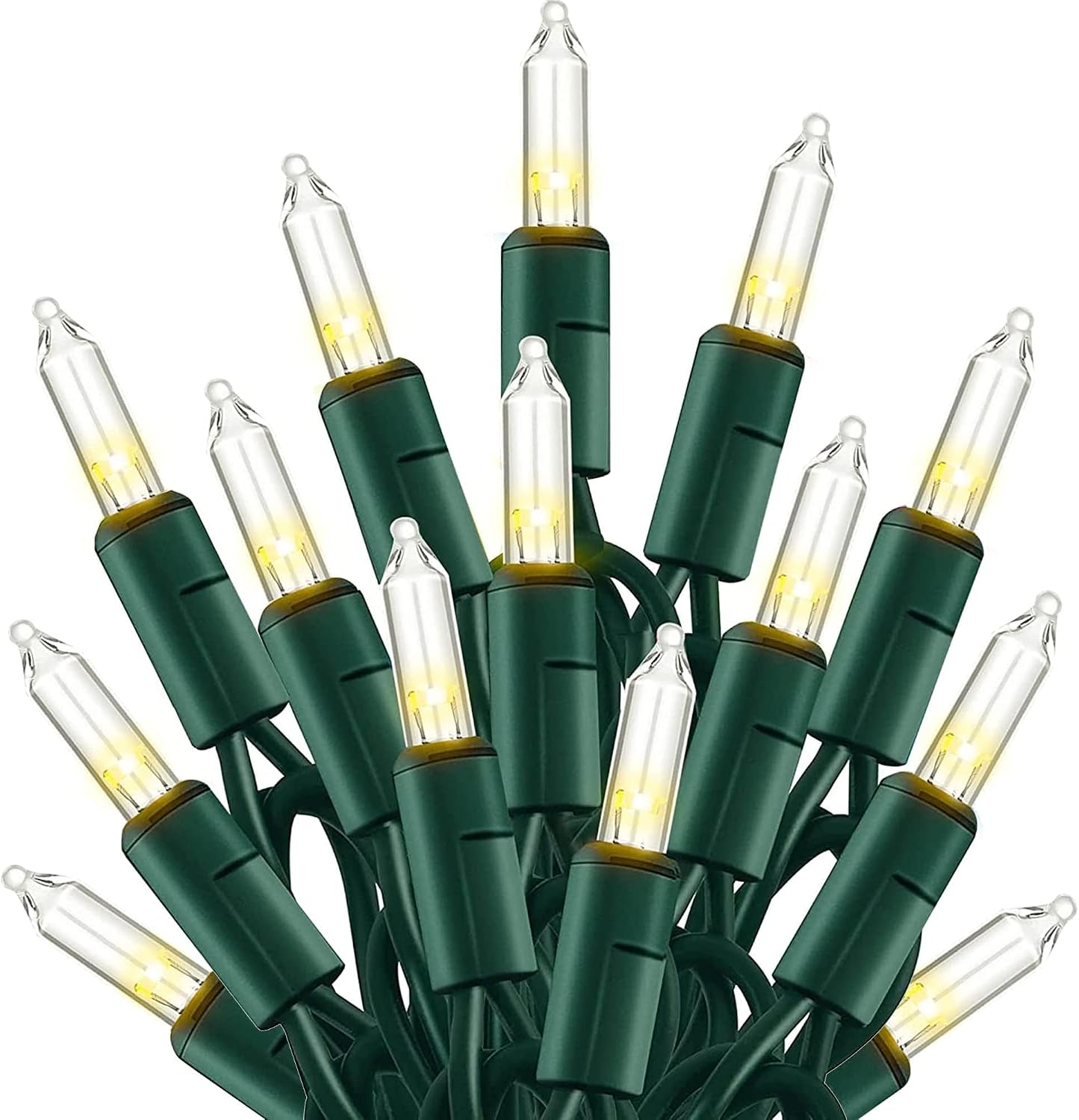 TW SHINE Warm White Outdoor Christmas Lights, 20 Ft, 100 Count