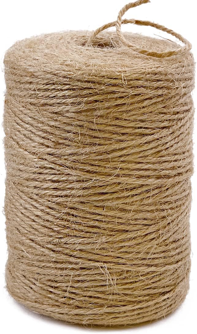 PerkHomy Natural Jute Twine, 600 Feet, for Crafts and Gift Wrapping