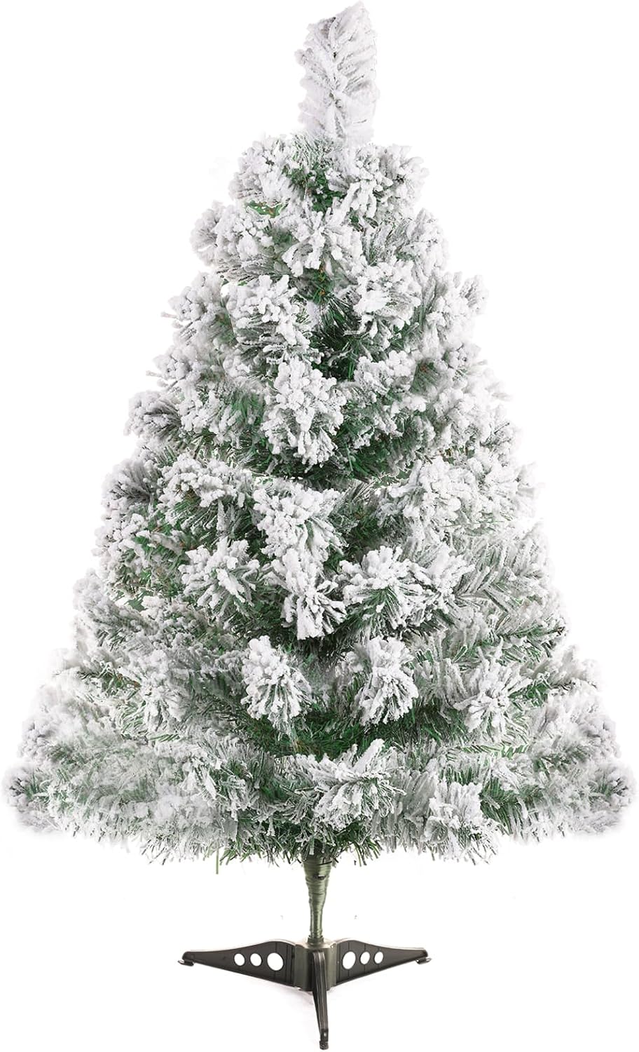 2 Ft Snow Flocked Artificial Tabletop Christmas Tree with Plastic Stand