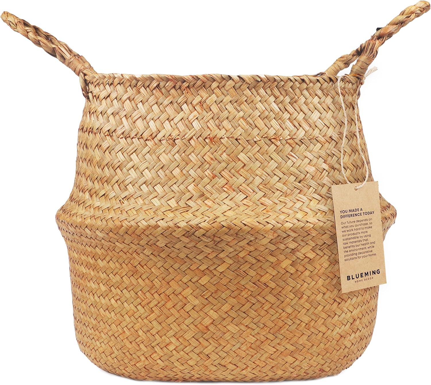 Large Woven Seagrass Plant Basket Planter