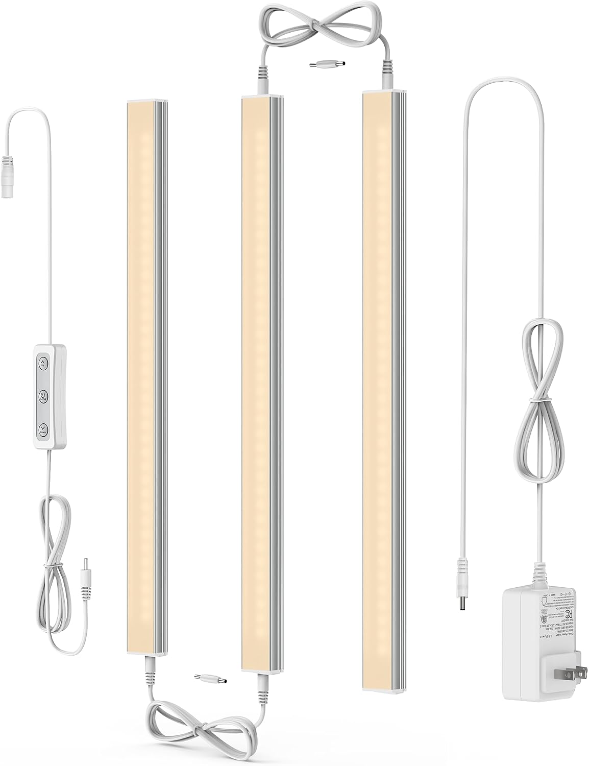 ASOKO Dimmable LED Under Cabinet Lights, 2700K, 3 Piece