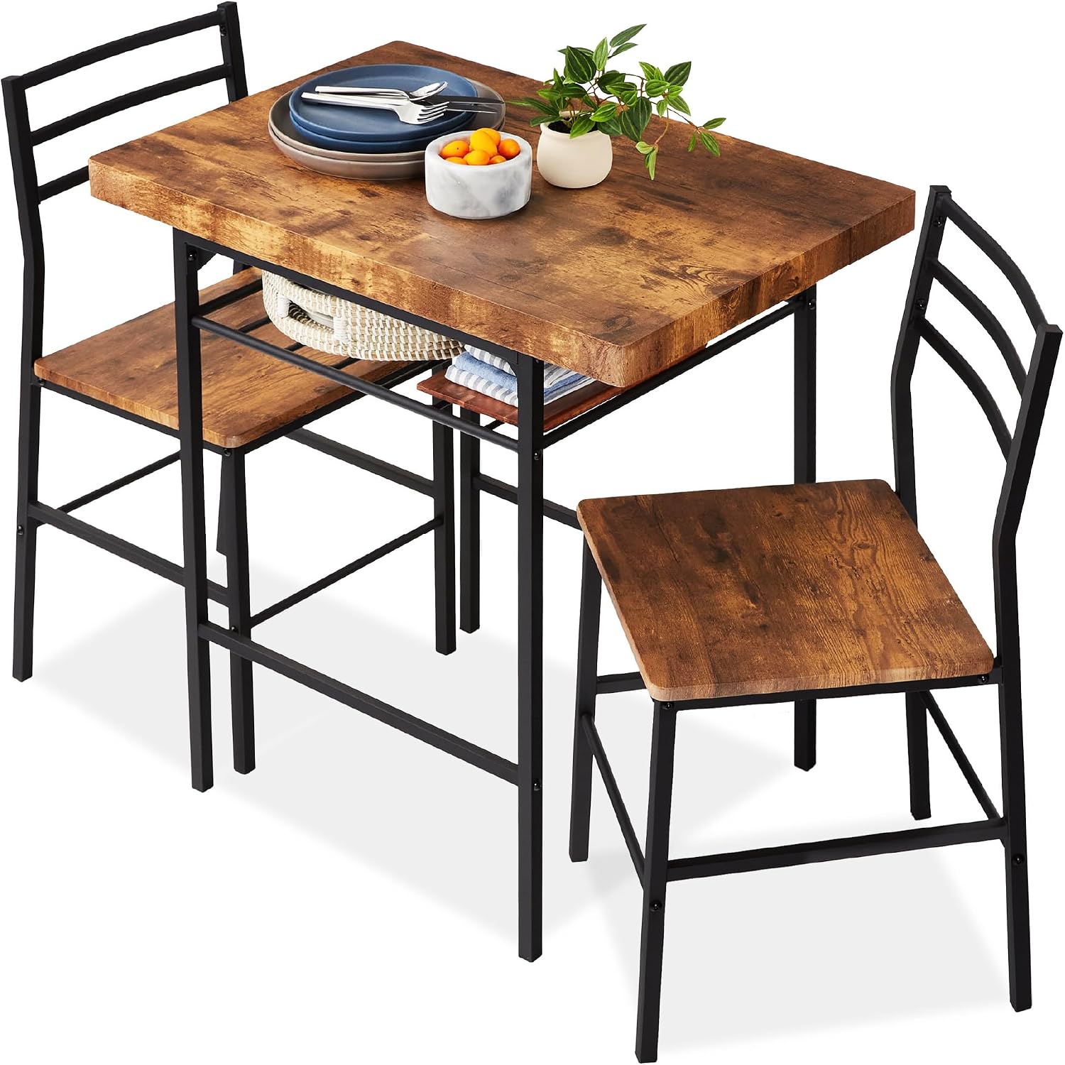 Best Choice Products 3-Piece Modern Dining Set, Space Saving Dinette