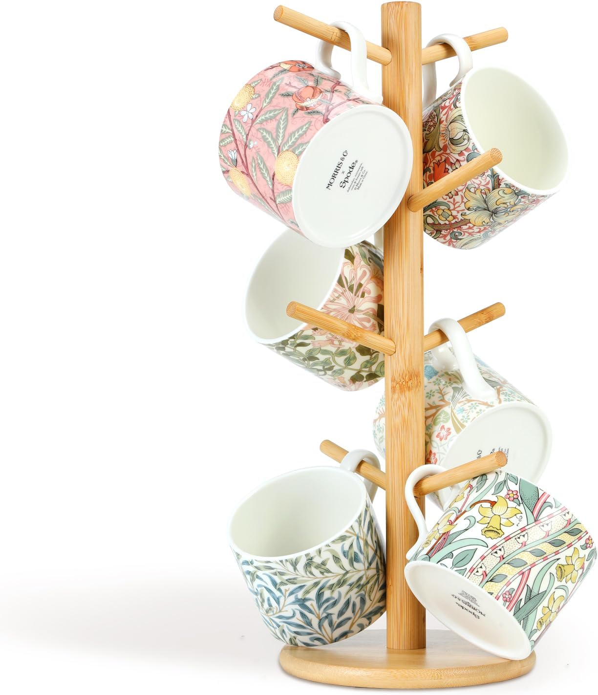 Bamboo Mug Holder Tree with 8 Hooks
