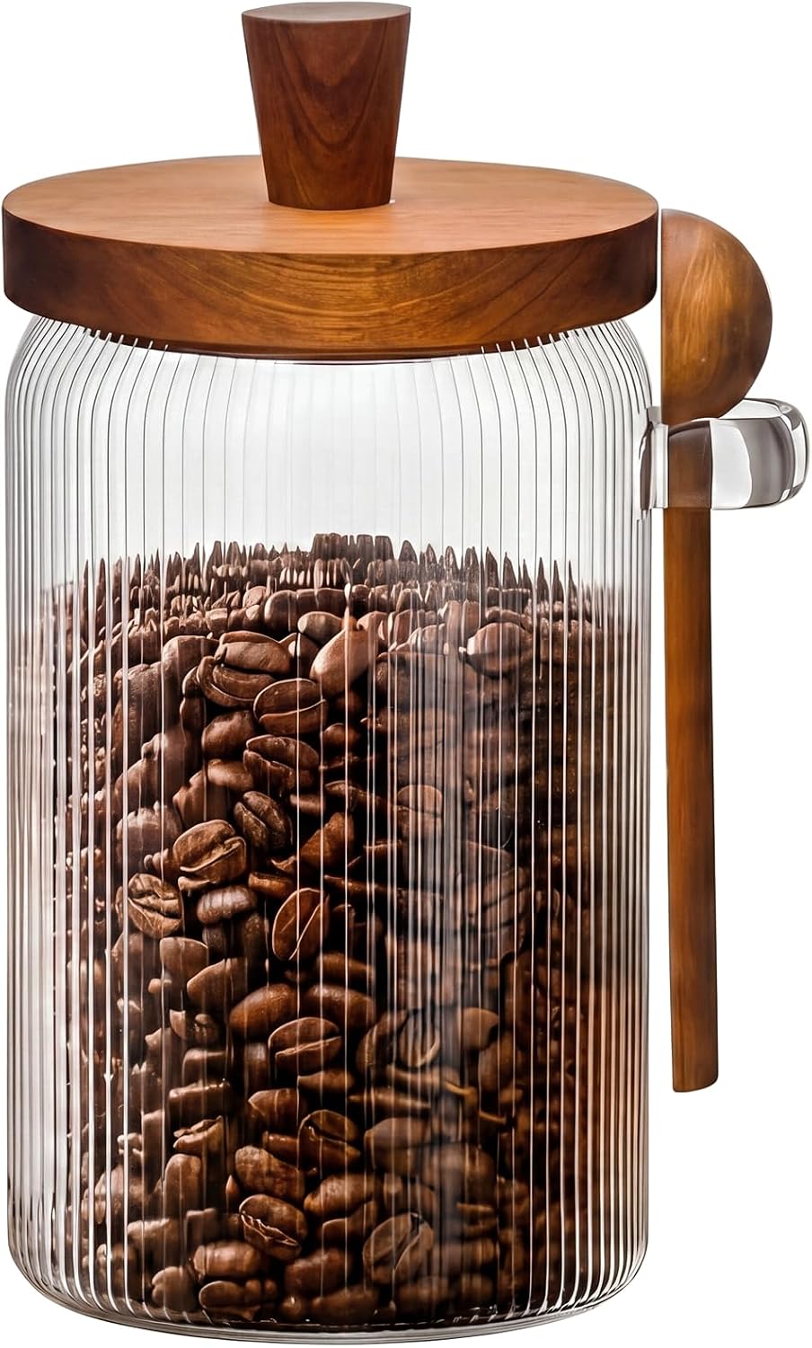 31 oz Airtight Glass Coffee Canister with Scoop