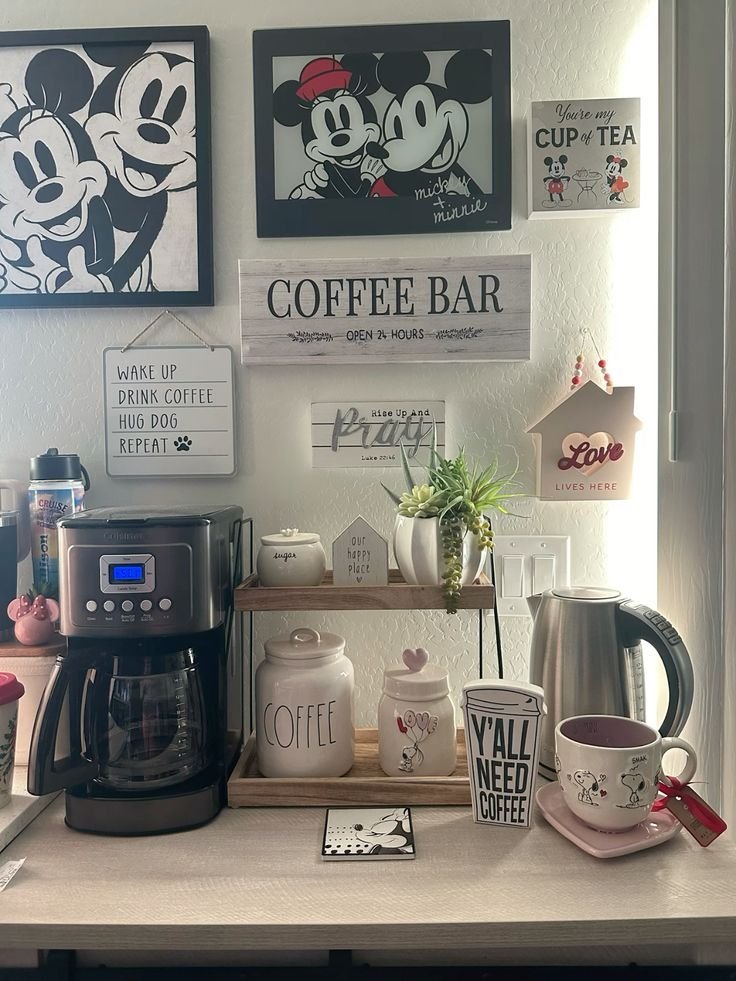 Personalized coffee station with meaningful, individual touches
