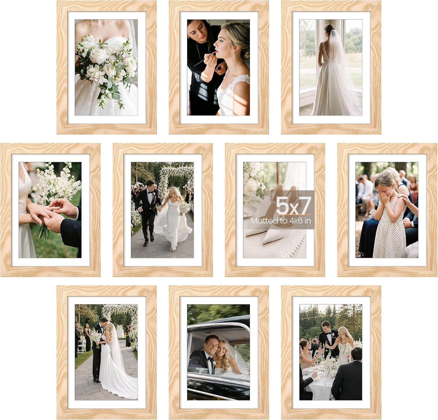 upsimples 5x7 Picture Frame Set of 10