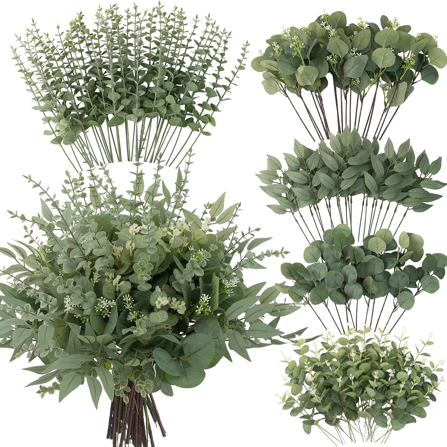 lovemoon Mixed Eucalyptus Stems, 130 Piece