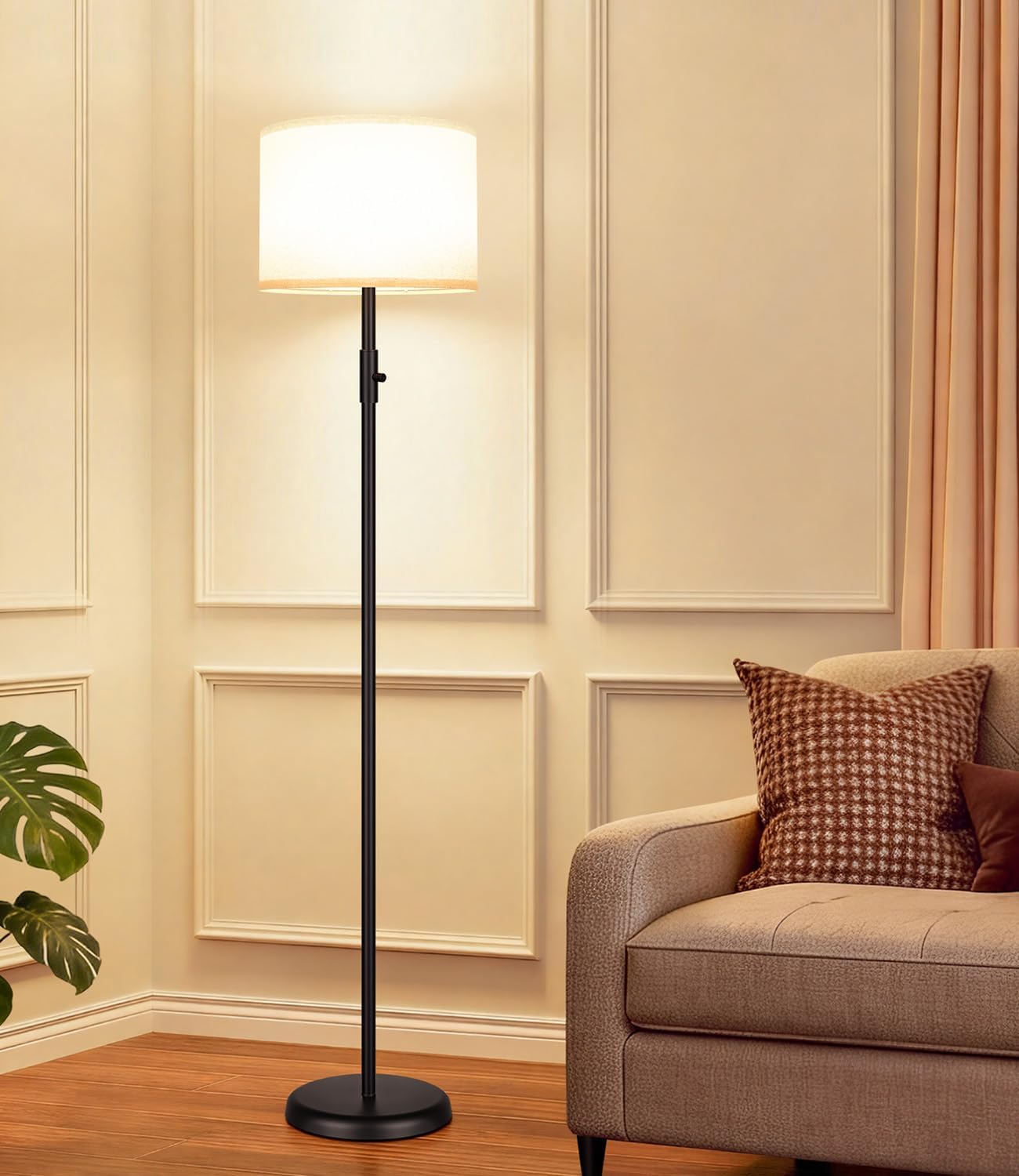Dimmable Floor Lamp for Living Room, 1000 Lumens Bulb Included