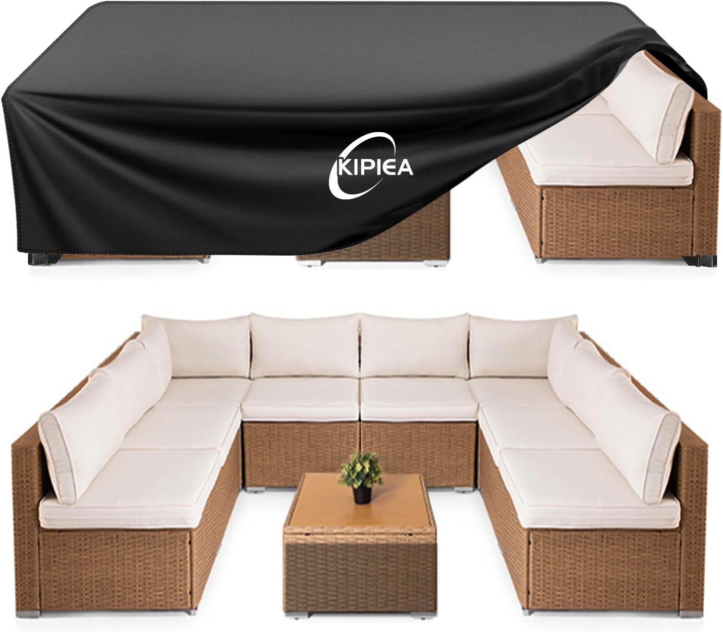 Kipiea Heavy-Duty Waterproof Patio Furniture Set Cover
