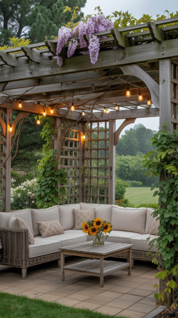 Pergola transforming a backyard into an inviting outdoor retreat