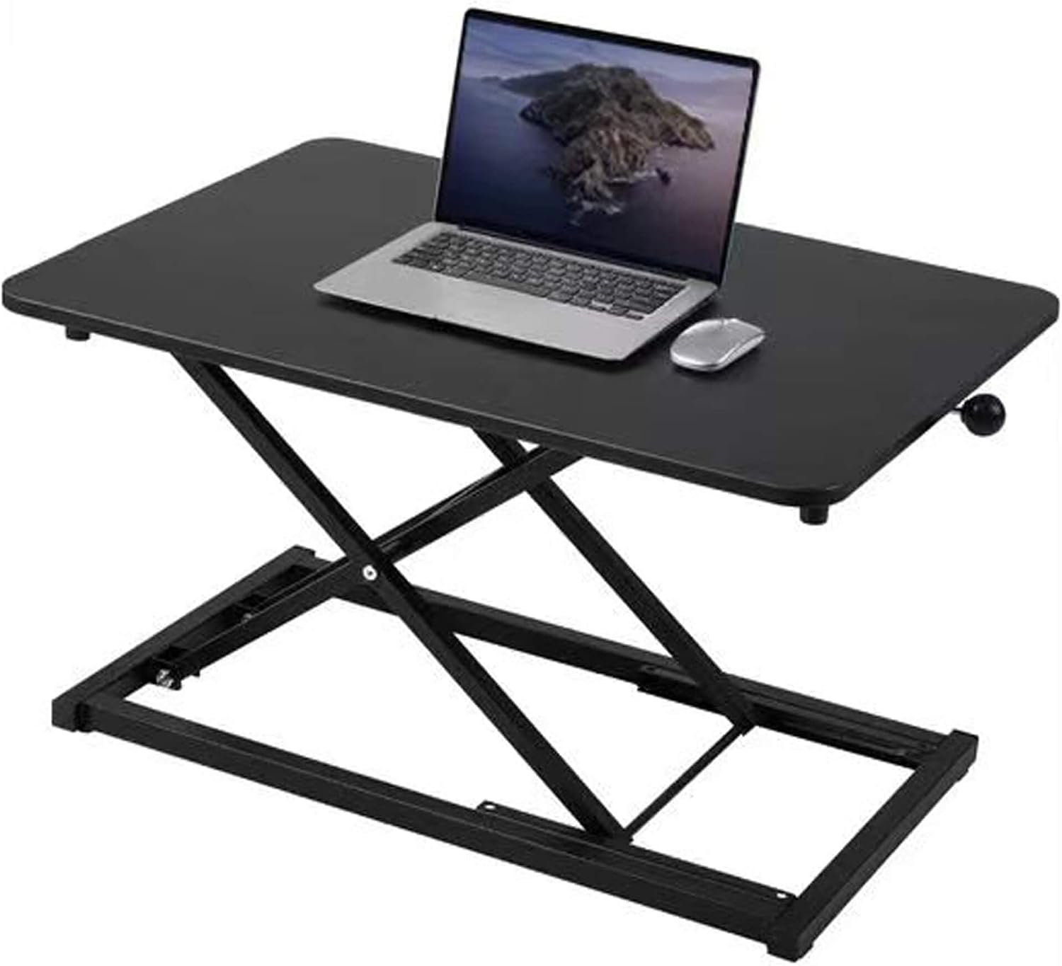 Height Adjustable Standing Desk Converter Keyboard Riser, 23.6 Inch, Black