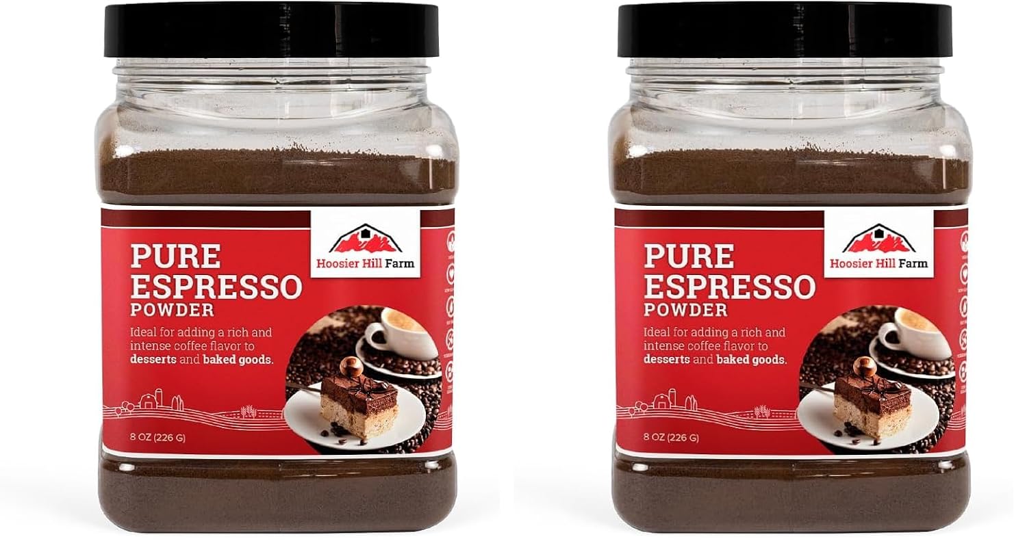 Hoosier Hill Farm Pure Espresso Powder, 8 oz, Pack of 2