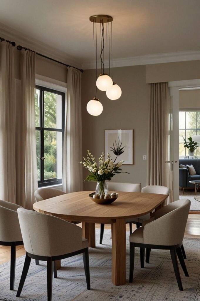 Dining room featuring sustainable and eco-friendly furniture pieces