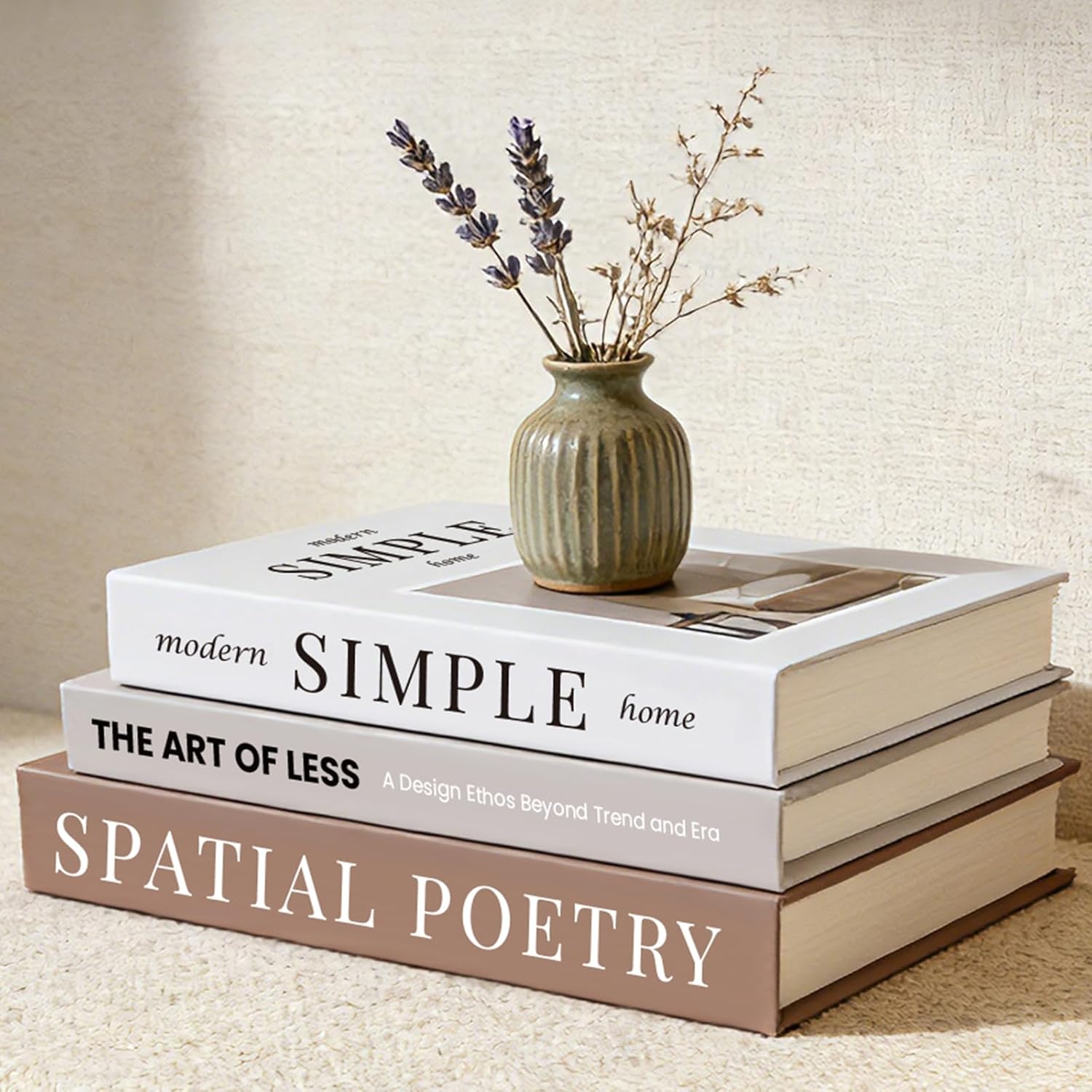 Decorative Books for Coffee Table Decor, Set of 3